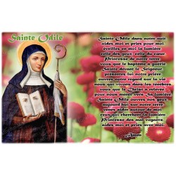 Novena candle sticker with prayer - Saint Odile