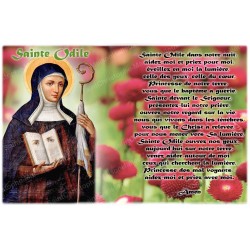 Sticker van noveenkaars met gebed - Sainte Odile