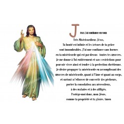 Novena candle sticker with prayer - Merciful Christ 1