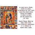 Autocollant bougie de neuvaine avec prière français - Notre Dame du rosaire