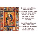 Novena candle sticker with prayer - Our Lady of the Rosary