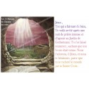 sticker with French  prayer - 15 Stations of the way of the Cross