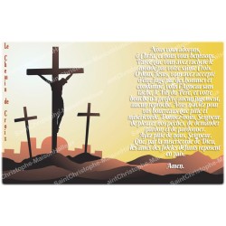 Novena candle sticker with prayer - Way of the Cross
