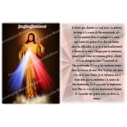 Sticker voor noveenkaars met gebed - Barmhartige Christus 2