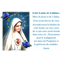 Autocollant bougie de neuvaine avec prière français - Fatima