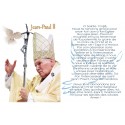 Autocollant bougie de neuvaine avec prière français - Jean-Paul II colombe