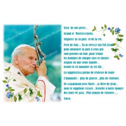 Autocollant bougie de neuvaine avec prière français - Jean-Paul II