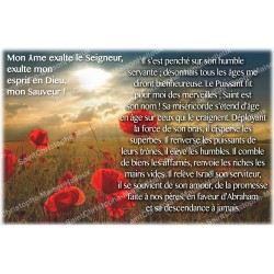 sticker with French  prayer - Magnificat