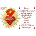 sticker with French  prayer - Thanks to the Heart of Jesus