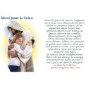 Aufgleber für Novenkerzen mit Gebet auf Französisch - Vielen Dank für Grace