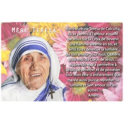 Novena candle sticker with prayer - Mother Teresa