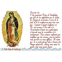 Pegatina para vela de novena con oración - Nuestra Señora de Guadalupe