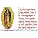 sticker with French  prayer - Our Lady of Guadalupe