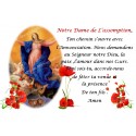 sticker with French  prayer - Our Lady of the Assumption