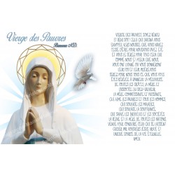 Novena candle sticker with prayer - Virgin of the Poor