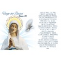 Novena candle sticker with prayer - Virgin of the Poor