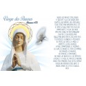 sticker with French  prayer - Virgin of the poor