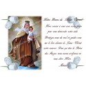 sticker with French  prayer - Our Lady of Mount Carmel 2