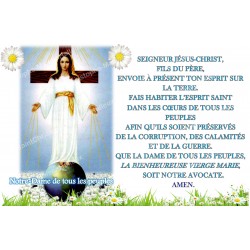 Pegatina para vela de novena con oración - Nuestra Señora de todos los Pueblos