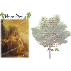 Novena candle sticker with prayer - Our Father