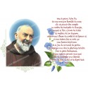 Aufgleber für Novenkerzen mit Gebet auf Französisch - Padre Pio