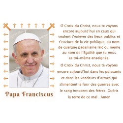 Novena candle sticker with prayer - Pope Francis 2