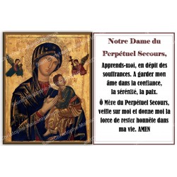 Autocollant bougie de neuvaine avec prière - Notre Dame du Perpétuel Secours
