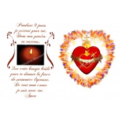 Pegatina para vela de novena con oración - Nueve días