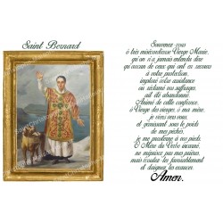 Autocollant pour bougie de neuvaine avec prière - Saint Bernard