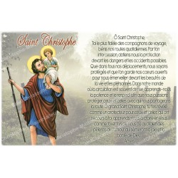 Aufkleber für Novenenkerze mit Gebet  - Heiliger Christophorus