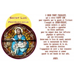 Adesivo per candela votiva con preghiera - San Luca