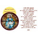 Pegatina para vela de novena con oración - San Lucas