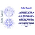 Autocollant bougie de neuvaine avec prière - Médaille de Saint Benoît