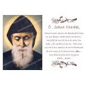 Novena candle sticker with prayer - Saint Charbel