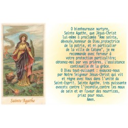 Pegatina para vela de novena con oración - Santa Águeda