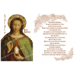 Aufkleber für Novenenkerze mit Gebet - Heilige Maria Magdalena