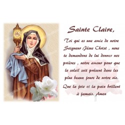 Autocollant bougie de neuvaine avec prière - Sainte Claire