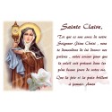 Autocollant bougie de neuvaine avec prière français - Sainte Claire