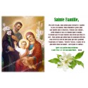 Adesivo per candela votiva con preghiera - Sacra Famiglia