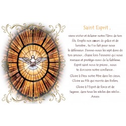 Autocollant bougie de neuvaine avec prière - Saint Esprit