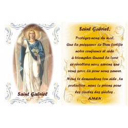 Novena candle sticker with prayer - Saint Gabriel