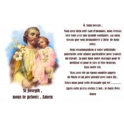 Novena candle sticker with prayer - Saint Joseph 1