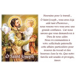 Autocollant bougie de neuvaine avec prière français - Saint Joseph 2