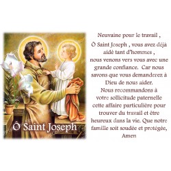 Novena candle sticker with prayer - Saint Joseph 2