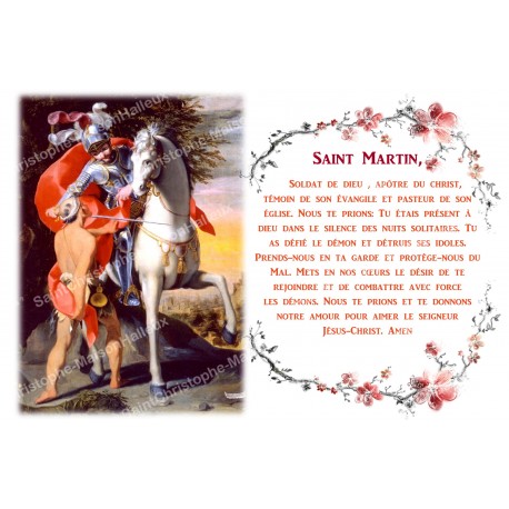 Autocollant bougie de neuvaine avec prière français - Saint Martin