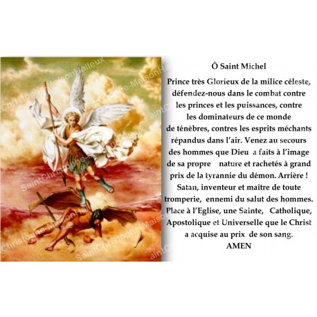 Autocollant bougie de neuvaine avec prière français - Saint Michel 1