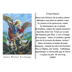 Pegatina para velas de novena con oración - San Miguel 2