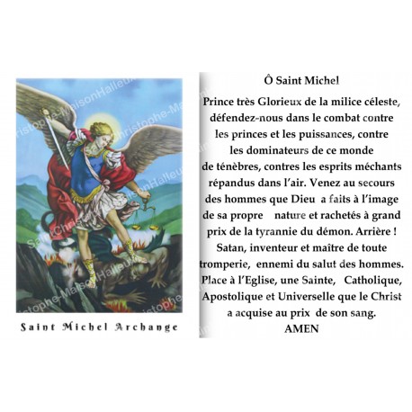 Autocollant bougie de neuvaine avec prière français - Saint Michel 2