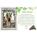 Adesivo per candela votiva con preghiera - San Vincenzo