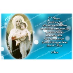 Adesivo per candela votiva con preghiera - Vergine Maria 1